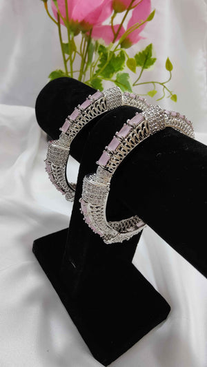 White Shine One Carat Bangles