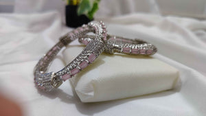 White Shine One Carat Bangles