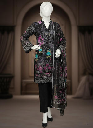 3PC- Unstitched Lawn by Lala