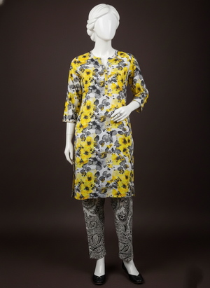 Printed 2 Piece Ladies Suit | Shirt & Trouser – Trendy Summer Wear