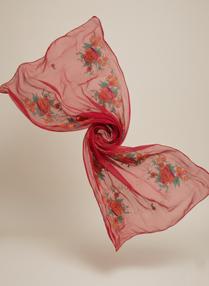 Embroidered Chiffon Dupatta