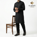 Men’s Black 2 Piece Washing Wear Suit – Premium Smooth Eastern Wear Shalwar Kameez