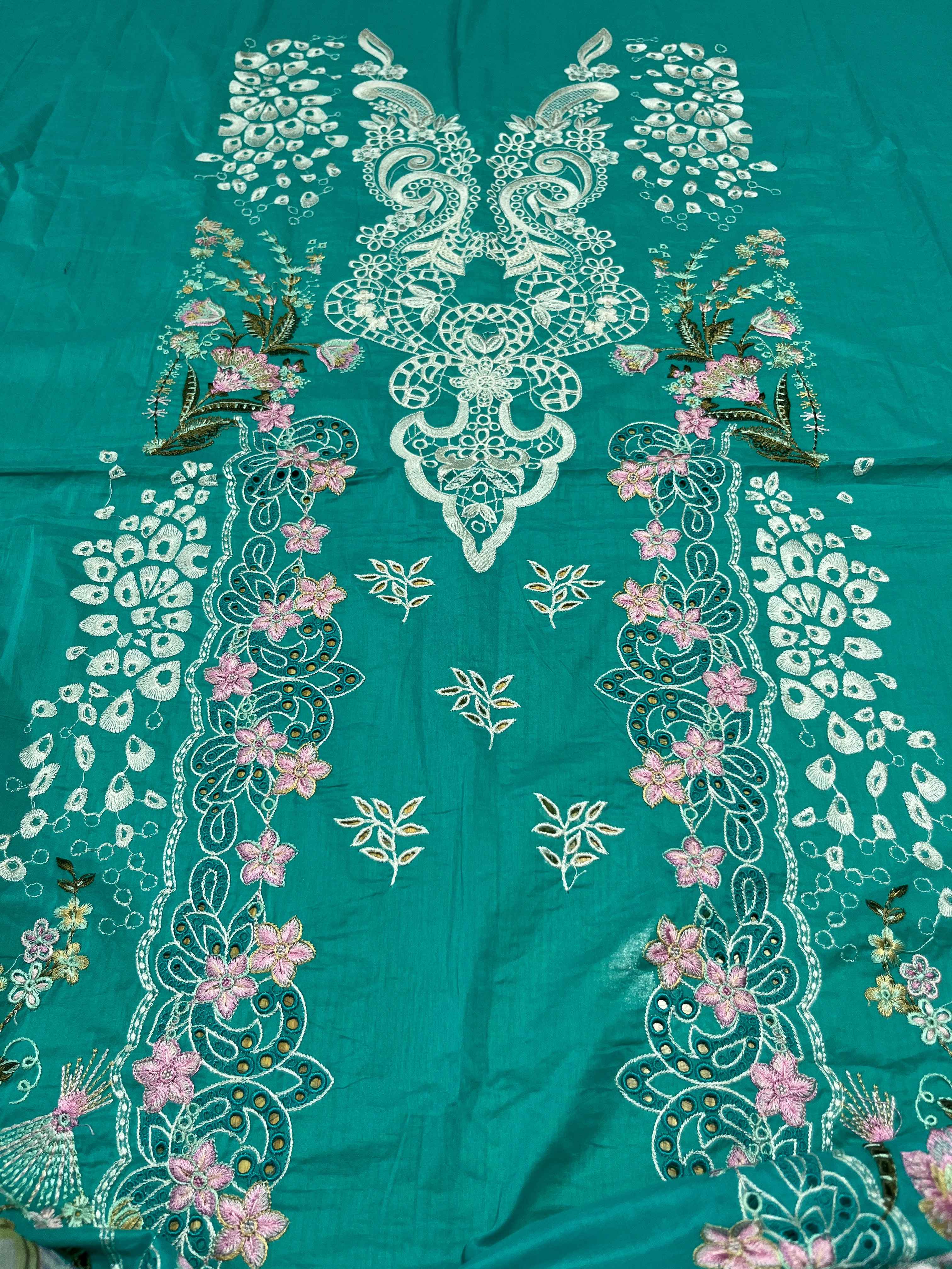 Ramsha 3 Piece Embroidered Lawn Suit with Chiffon Dupatta