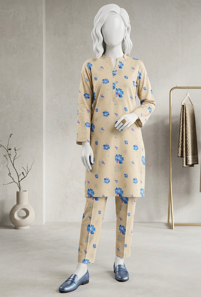 Two Piece Unstitched Beautiful Printed Lawn Suit