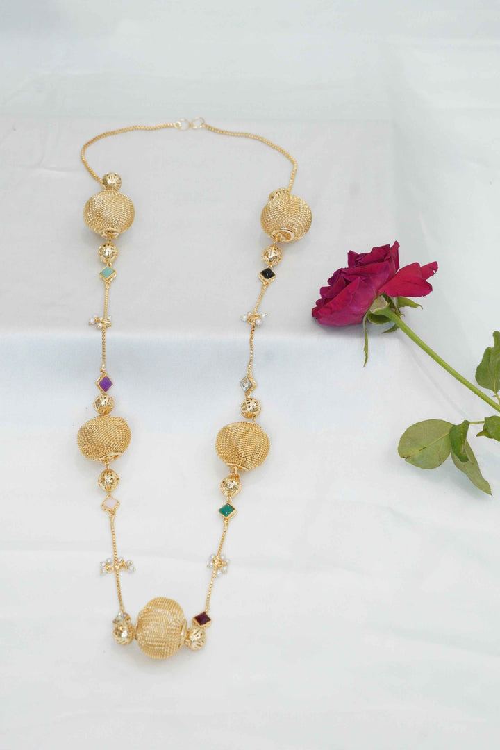 Mesh Beads Long Mala