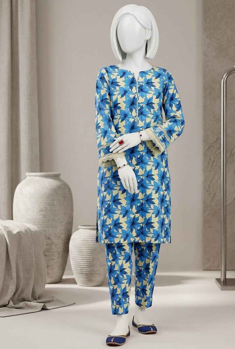 Ethnic Unstitched 2 Piece Lawn Suit – Stylish Printed Summer Wear