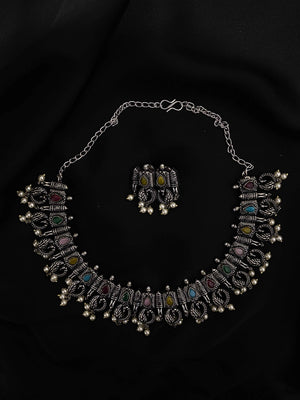 Oxidize Necklace Set
