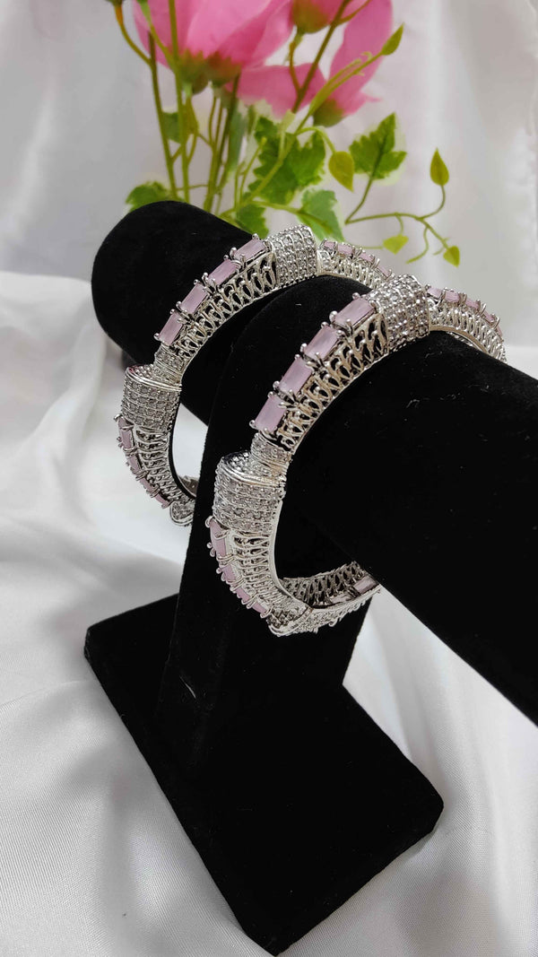 White Shine One Carat Bangles