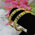 AD Gold Design White Stone Bangles