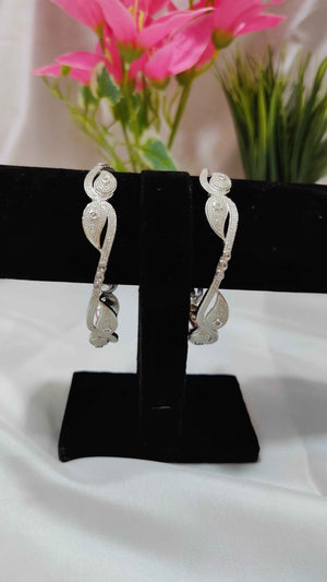 White Shine One Carat Bangles