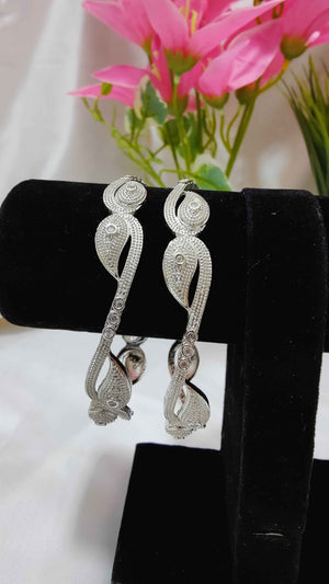 White Shine One Carat Bangles