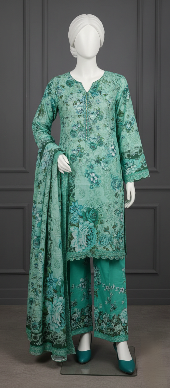 Sapphire 3 Piece Unstitched Lawn Suit daily Wear