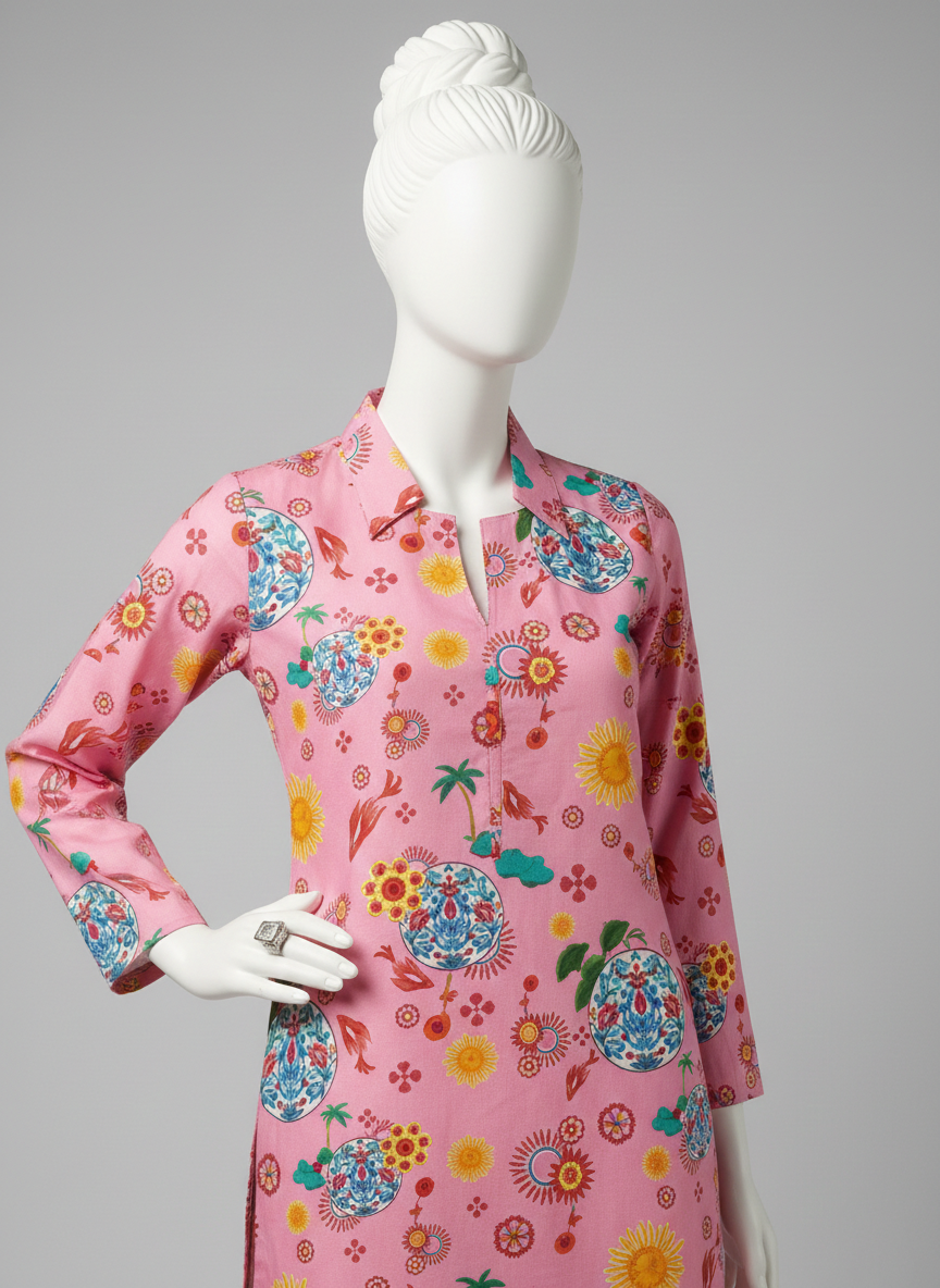 Ethnic Printed Two Piece Suit for Women