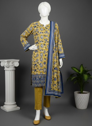 3Piece Unstitched Lawn Suit – SAPPHIRE Premium Printed Collection