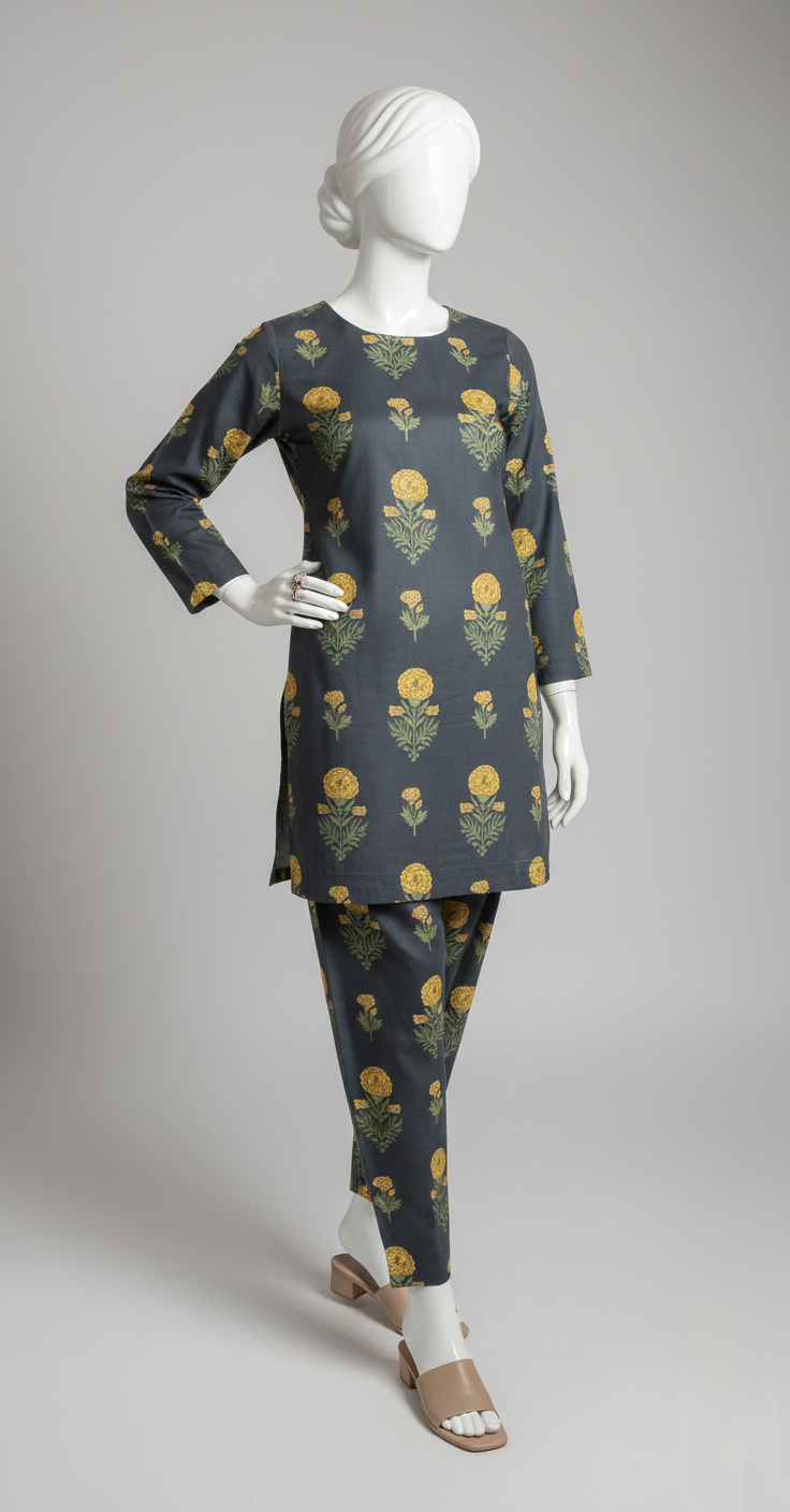 2 Piece Unstitched Lawn Outfit – Ethnic