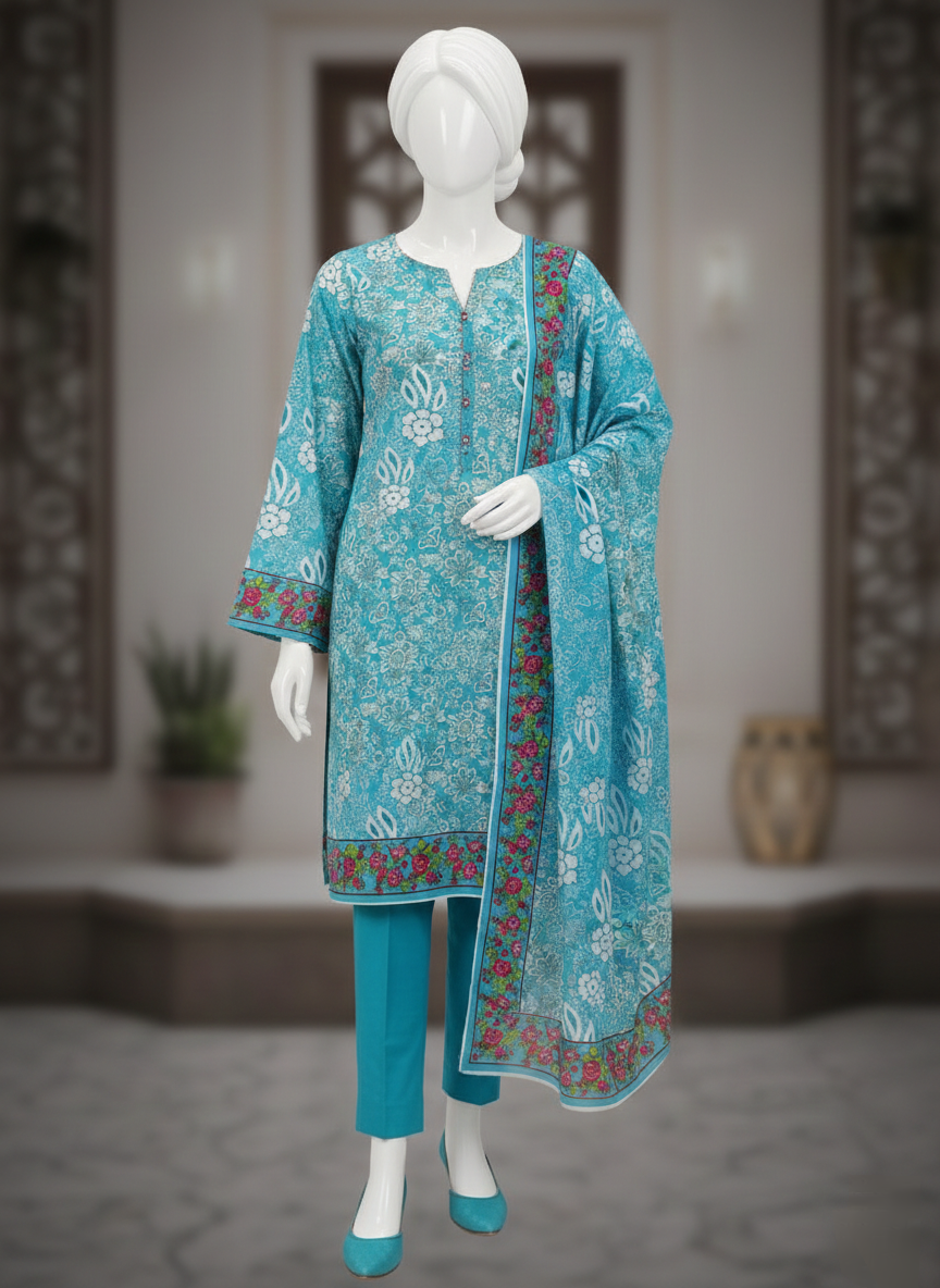 SAPPHIRE Lawn 3-Piece Unstitched Suit
