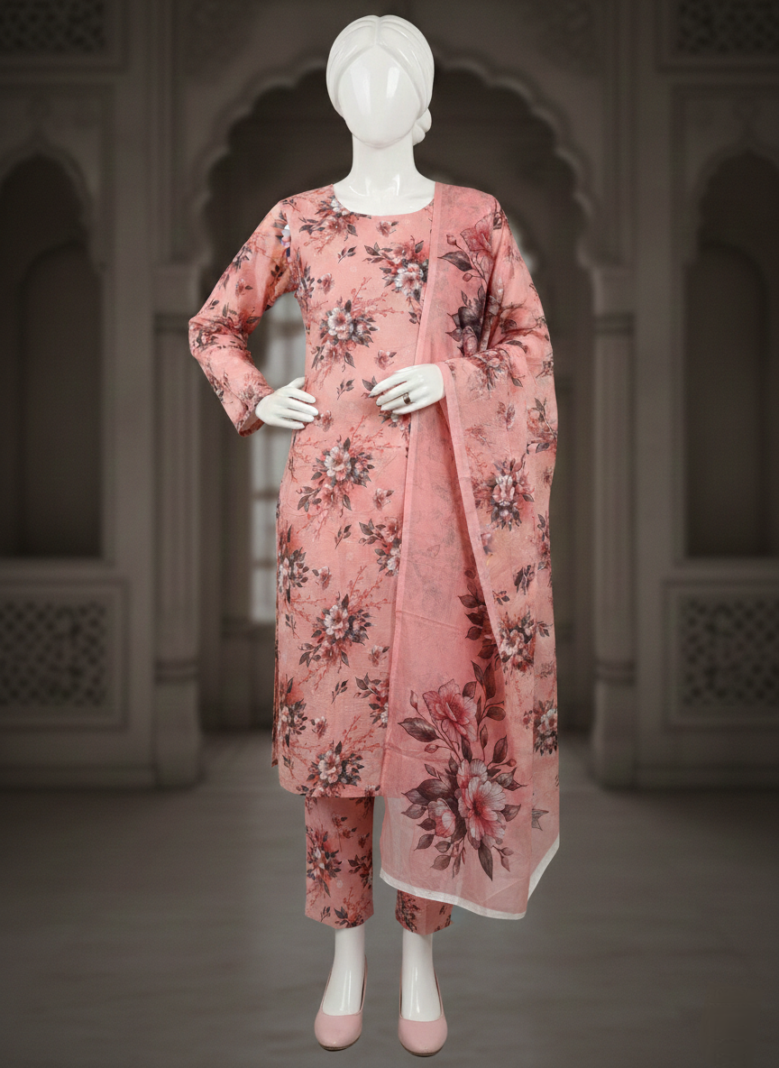Daily Sapphire Printed 3pc Unstitched Lawn Suit
