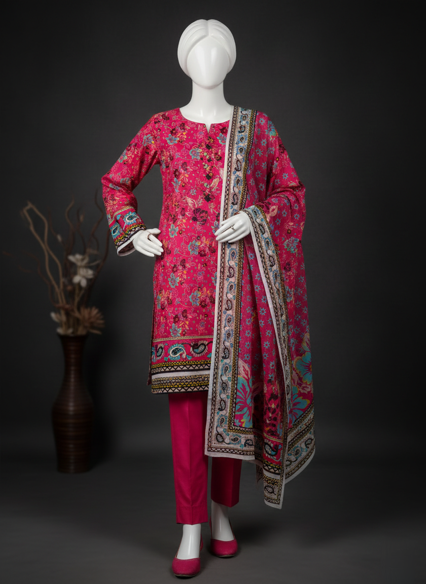 Sapphire Three Piece Unstitched Printed Lawn Suit