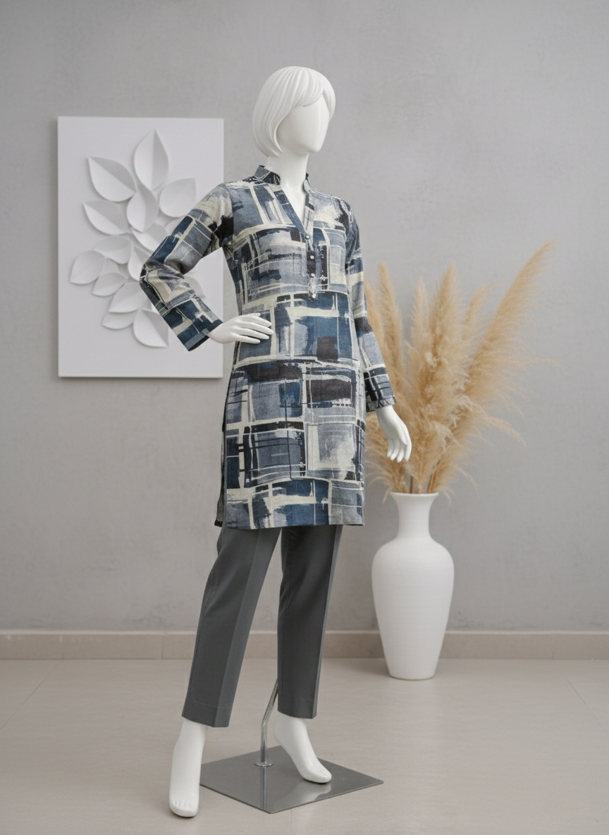 2PC Unstitched Lawn Antique Print