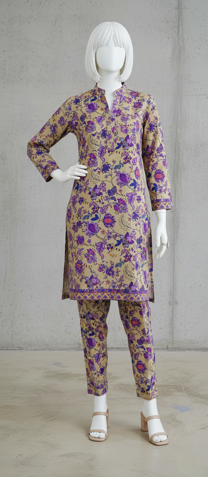 2 Piece Unstitched Lawn – Ethnic