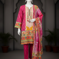 3PC-Unstitched Lawn Suit By Paltar