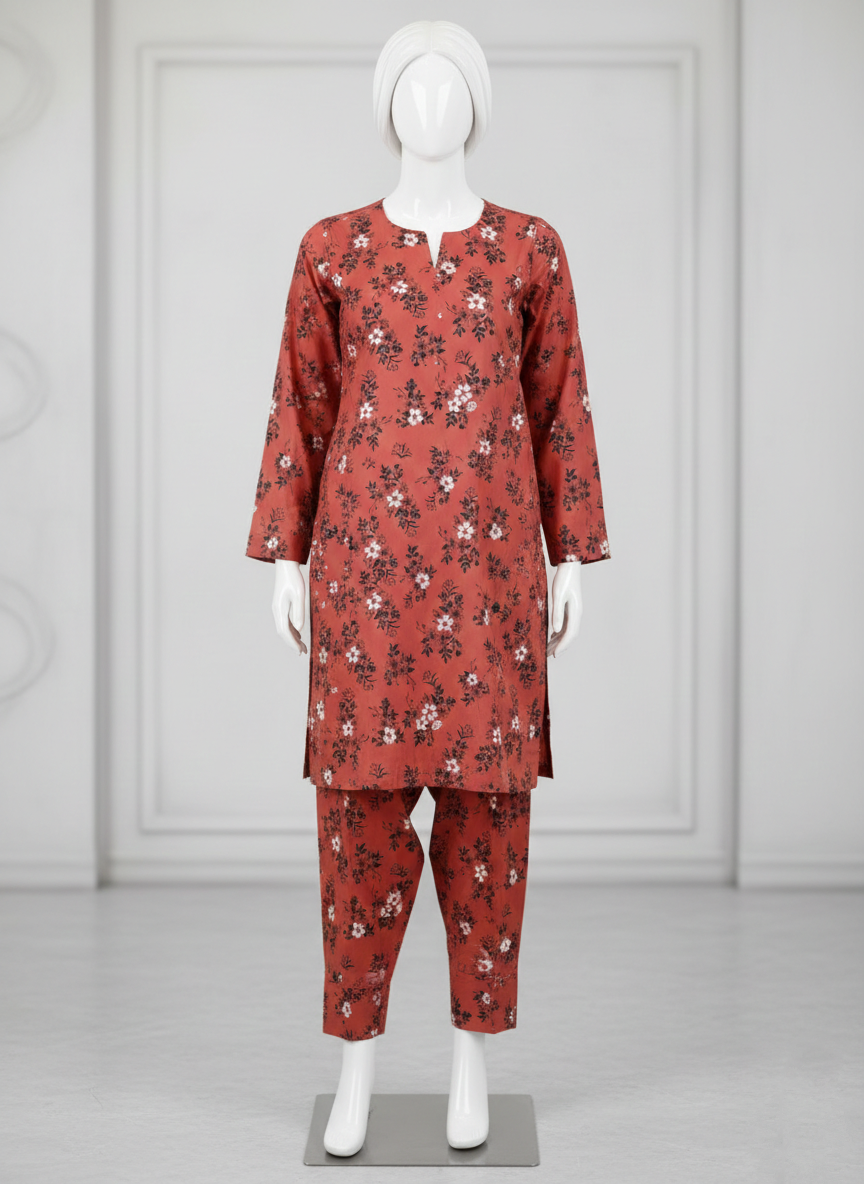 2PC Unstitched Shirt|Trouser