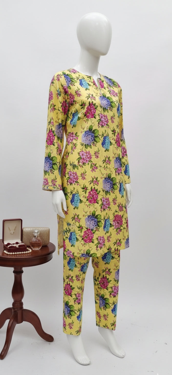 Ethnc 2PC Unstitched Lawn