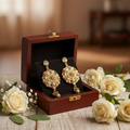 Floral Rajwari Earring - Al Nafees Collection
