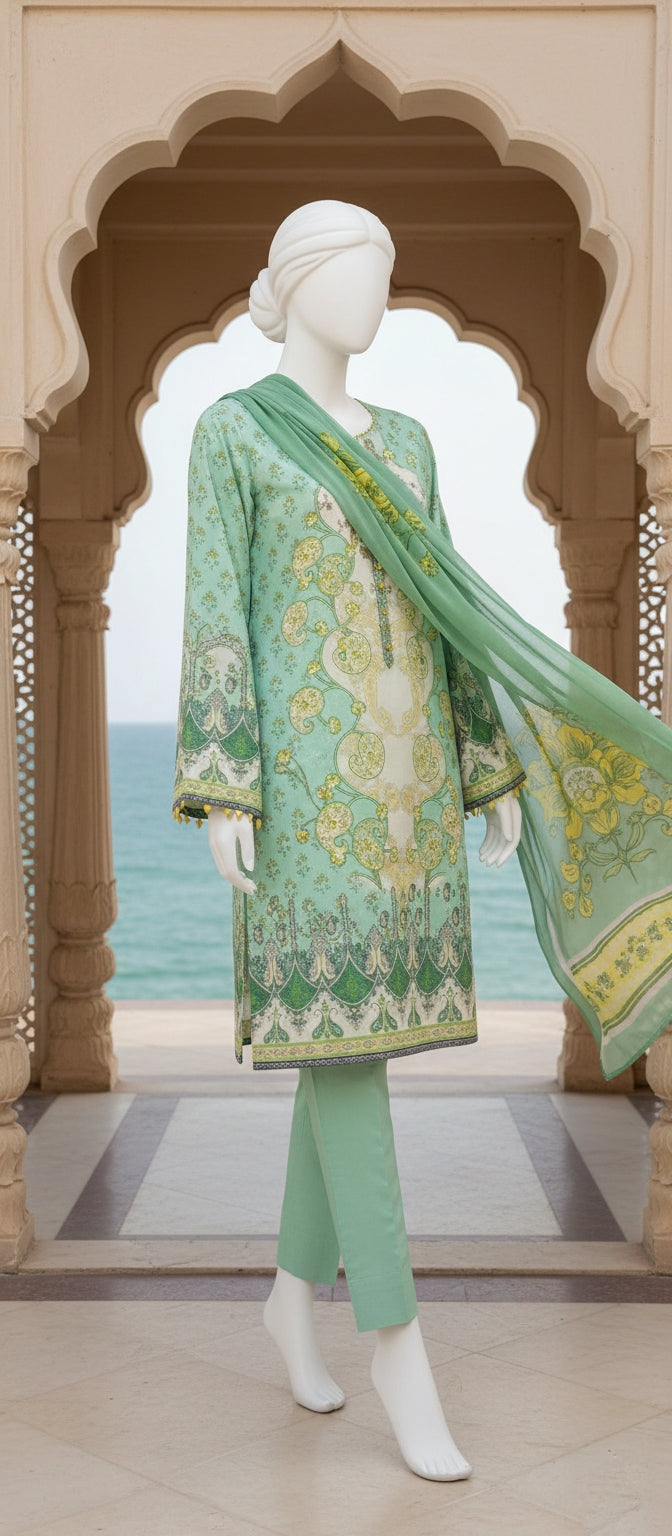 Paltar 3-Piece Unstitched Lawn Suit 2026