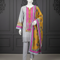 3PC Unstitched Emb Lawn Suit By Rangrani