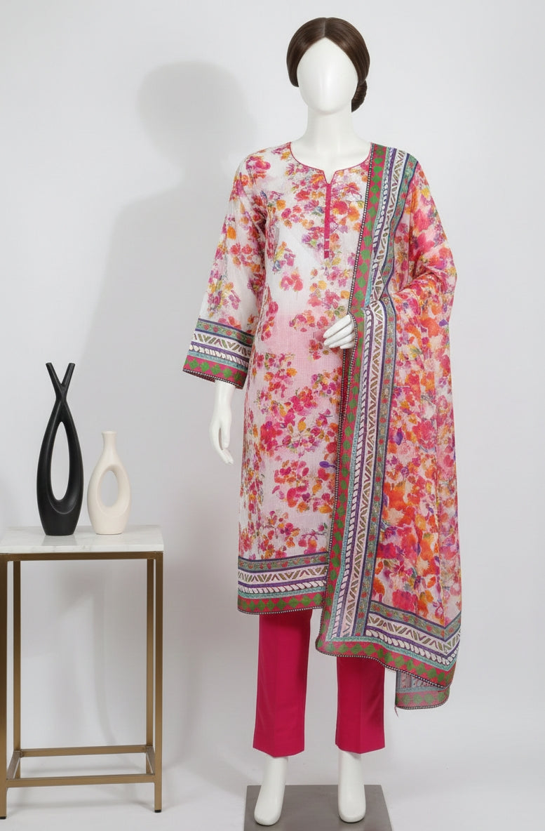Sapphire 3PC Unstitched Lawn Suit