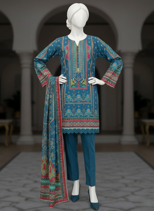 Rang Preet 3PC Unstitched Lawn Suit – Premium Printed Collection