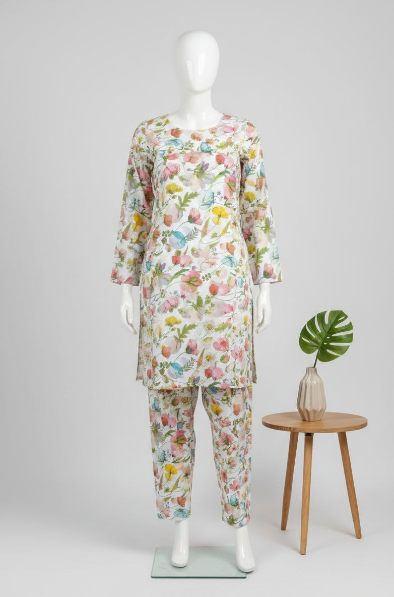 Ethnic Printed Lawn 2-Piece Unstitched Suit | Elegant Summer Wear