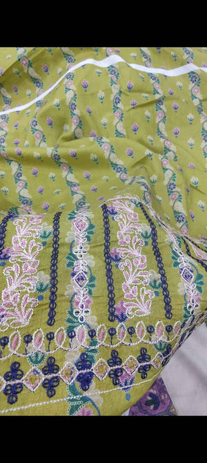 Embroidered Sapphire 3 Piece Unstitched Printed Lawn Suit