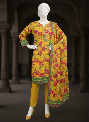 Sapphire 3PC Unstitched Printed Lawn Suit – Summer Collection 2026