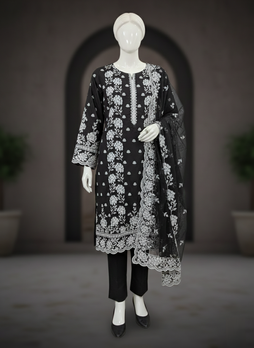 Eid Grace – Bareeze Style Embroidered 3PC Lawn Suit