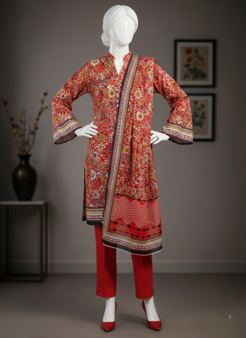 Sapphire 3PC Unstitched Lawn Suit
