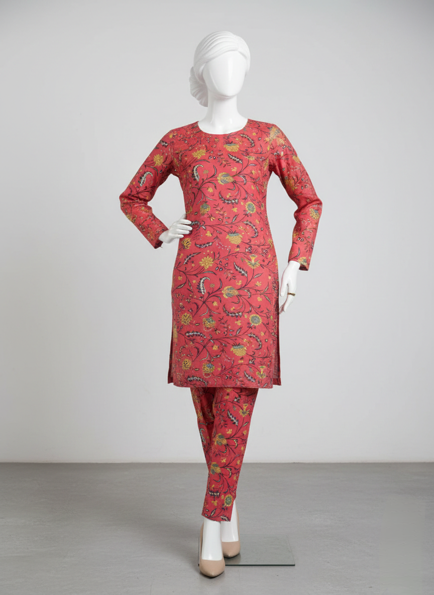 2PC-Unstitched Lawn Suit – Ethnic